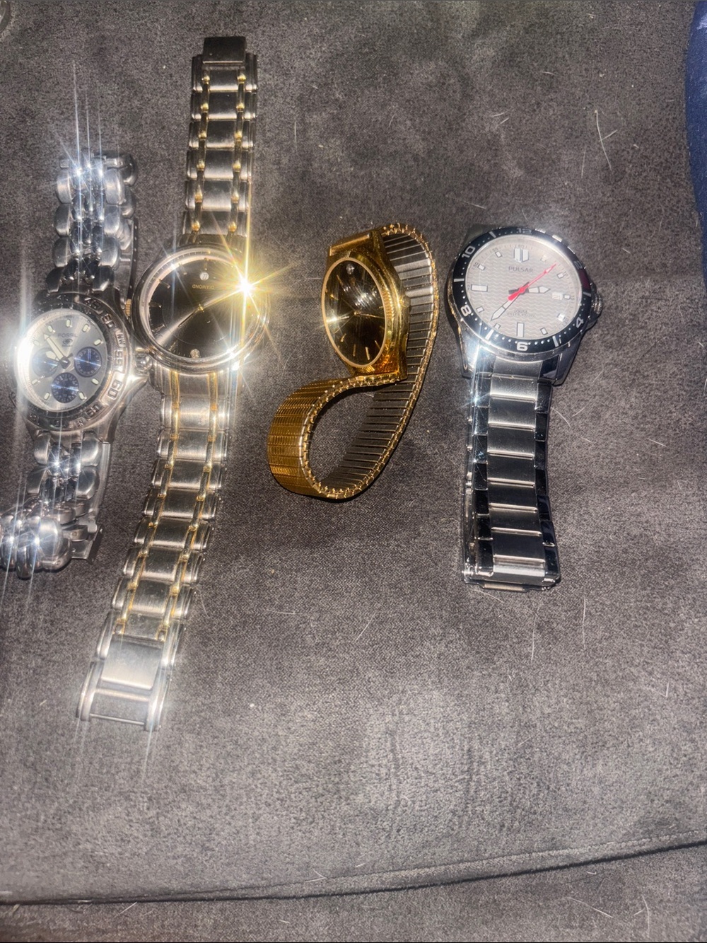 Pulsar Silver and Gold Men's Bracelet Watch